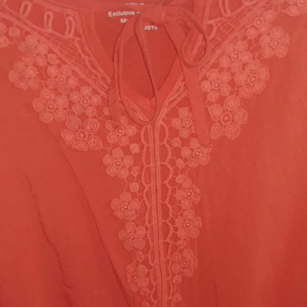 RXB Boho Pull String Embroidered Top - Picture 5 of 7